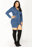 Street Talk Denim Dress - Dark