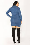 Street Talk Denim Dress - Dark