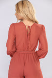 Sian Chiffon Romper - Marsala