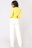 Victoria High Waisted Dress Pants - White