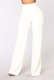 Victoria High Waisted Dress Pants - White