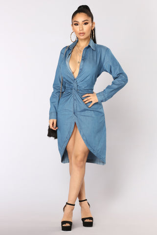 Knot Available Tunic - Denim