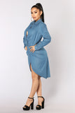 Knot Available Tunic - Denim