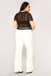 Victoria High Waisted Dress Pants - White