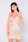 Remix Sequin Dress - Rose Gold