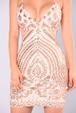 Remix Sequin Dress - Rose Gold