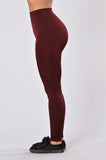 Yes Fleece Leggings - Burgundy