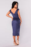 Nature Made Dress - Navy