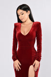 Love Sex Magic Velvet Dress - Wine