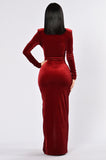 Love Sex Magic Velvet Dress - Wine