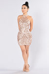 Diva Vibes Dress - Blush