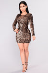 Shining Diamond Sequin Dress - Rose Gold