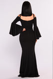 Fascination Off Shoulder Dress - Black