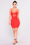 Avenge Mesh Dress - Red