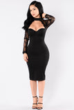 The Case of Lace Dress - Black