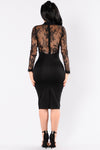 The Case of Lace Dress - Black