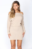 Dolman Daze Mini Dress - Khaki