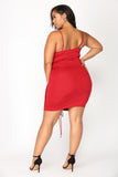 Shanghai Ruched Dress - Burgundy