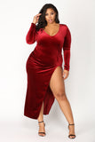 Love Sex Magic Velvet Dress - Wine