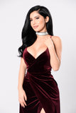 Wishful Thinking Dress - Burgundy