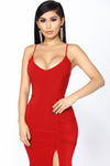 Love Sex Money Dress - Red