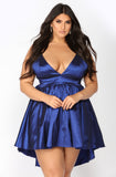 Hilda High Low Dress - Blue
