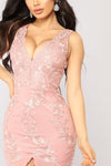 In Awe Lace Dress - Rose