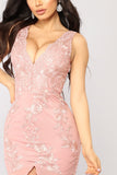 In Awe Lace Dress - Rose