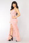 In Awe Lace Dress - Rose