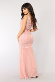 In Awe Lace Dress - Rose