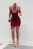 Shanghai Ruched Dress - Burgundy