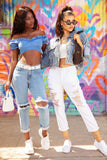 Walk This Way Boyfriend Jeans - Medium Blue Wash