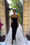 You Can Unravel Me Ribbed Maxi Dress - Black
