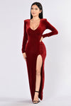 Love Sex Magic Velvet Dress - Wine